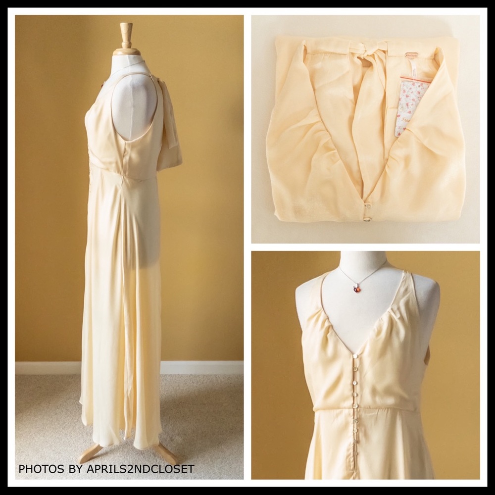 FREE PEOPLE BOHO FLOWY MAXI MIDI TANK DRESS A2C - Picture 5 of 14